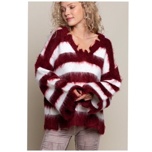 mohair V-Neck Sweater - Picture 8 of 11